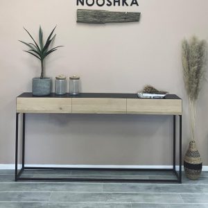 דגם מגירה נסתרת שחור שילוב אלון