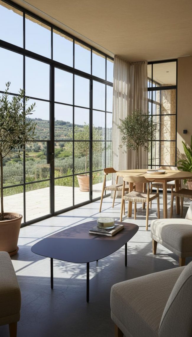 ⁦שולחן סלון אמורפי חום⁩ – תמונה ⁦1⁩